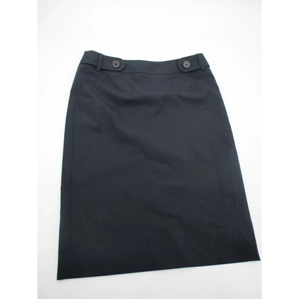 Uniqlo Womens Skirt 4 Black Zipper Straight Casual Lined Preppy Business Classic